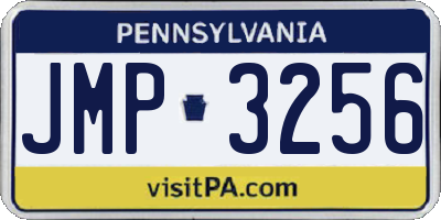 PA license plate JMP3256