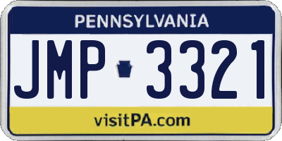 PA license plate JMP3321