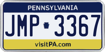 PA license plate JMP3367