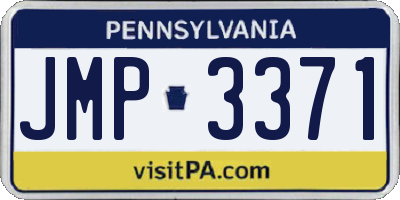 PA license plate JMP3371