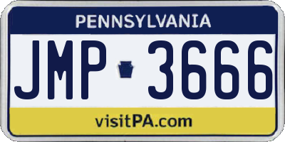 PA license plate JMP3666