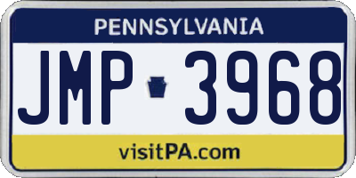 PA license plate JMP3968
