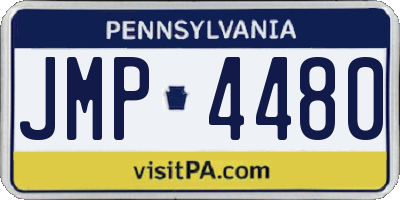PA license plate JMP4480