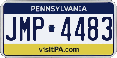 PA license plate JMP4483