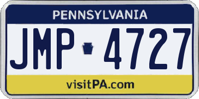 PA license plate JMP4727