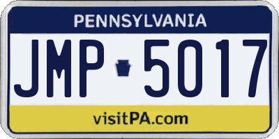 PA license plate JMP5017