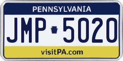 PA license plate JMP5020