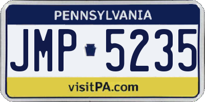 PA license plate JMP5235