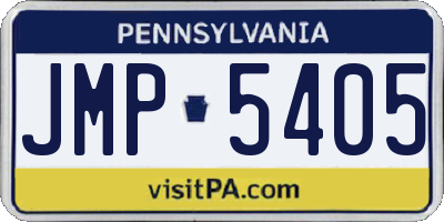 PA license plate JMP5405