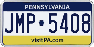 PA license plate JMP5408