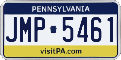 PA license plate JMP5461