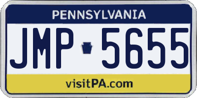 PA license plate JMP5655