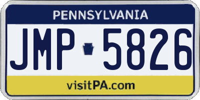 PA license plate JMP5826