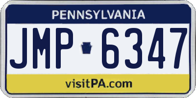 PA license plate JMP6347