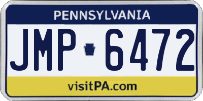 PA license plate JMP6472