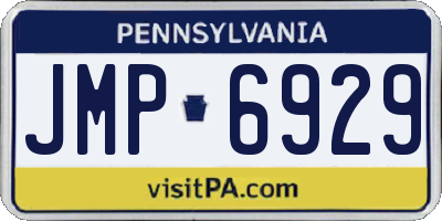 PA license plate JMP6929