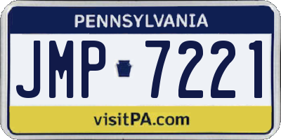 PA license plate JMP7221