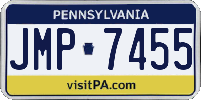 PA license plate JMP7455