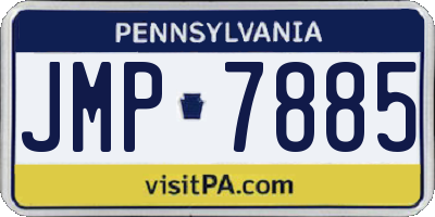 PA license plate JMP7885