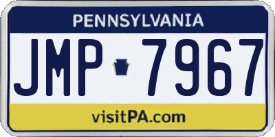 PA license plate JMP7967