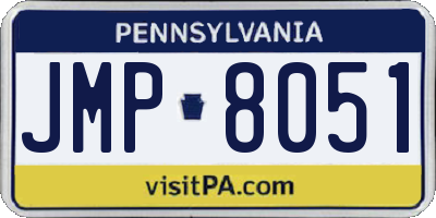 PA license plate JMP8051