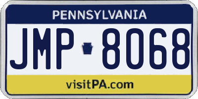 PA license plate JMP8068