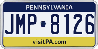 PA license plate JMP8126