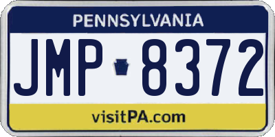 PA license plate JMP8372