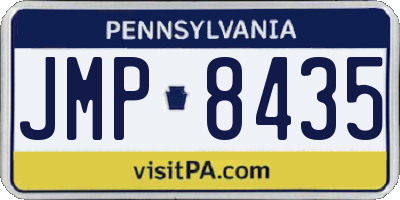 PA license plate JMP8435