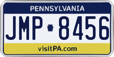 PA license plate JMP8456