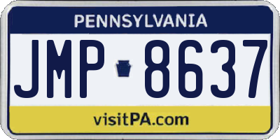 PA license plate JMP8637