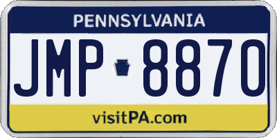 PA license plate JMP8870