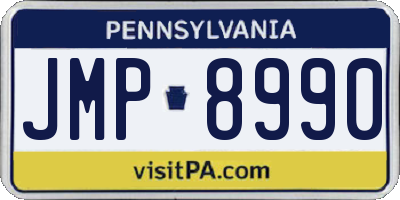 PA license plate JMP8990