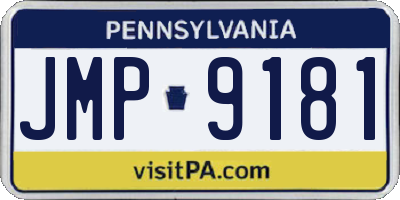 PA license plate JMP9181