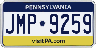 PA license plate JMP9259