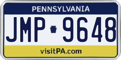 PA license plate JMP9648