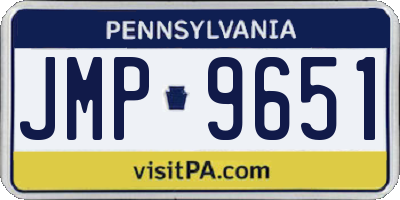 PA license plate JMP9651