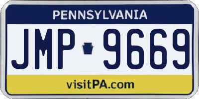 PA license plate JMP9669