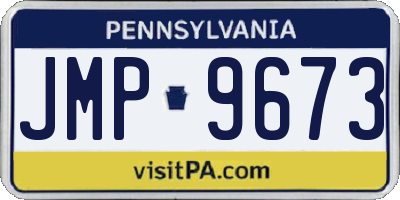 PA license plate JMP9673