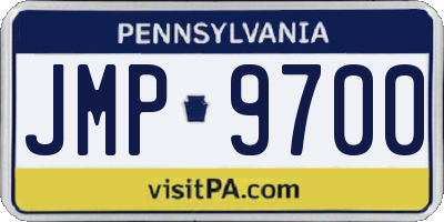 PA license plate JMP9700