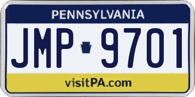 PA license plate JMP9701