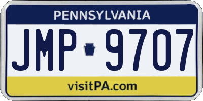 PA license plate JMP9707