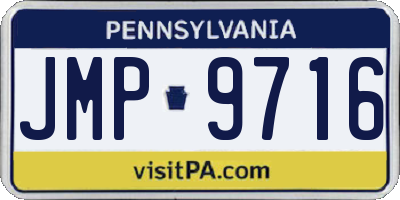 PA license plate JMP9716