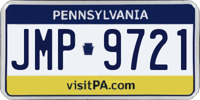 PA license plate JMP9721