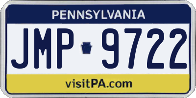 PA license plate JMP9722