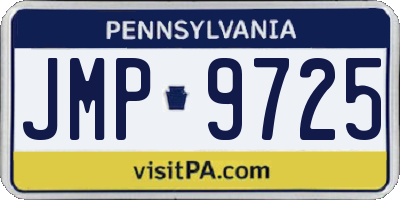 PA license plate JMP9725
