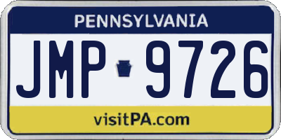 PA license plate JMP9726