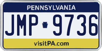 PA license plate JMP9736