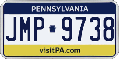 PA license plate JMP9738