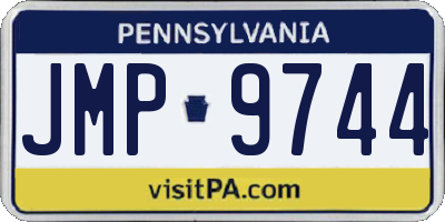 PA license plate JMP9744